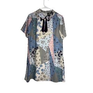 The Moon Floral Patchwork Dress Sz L Boho Academia